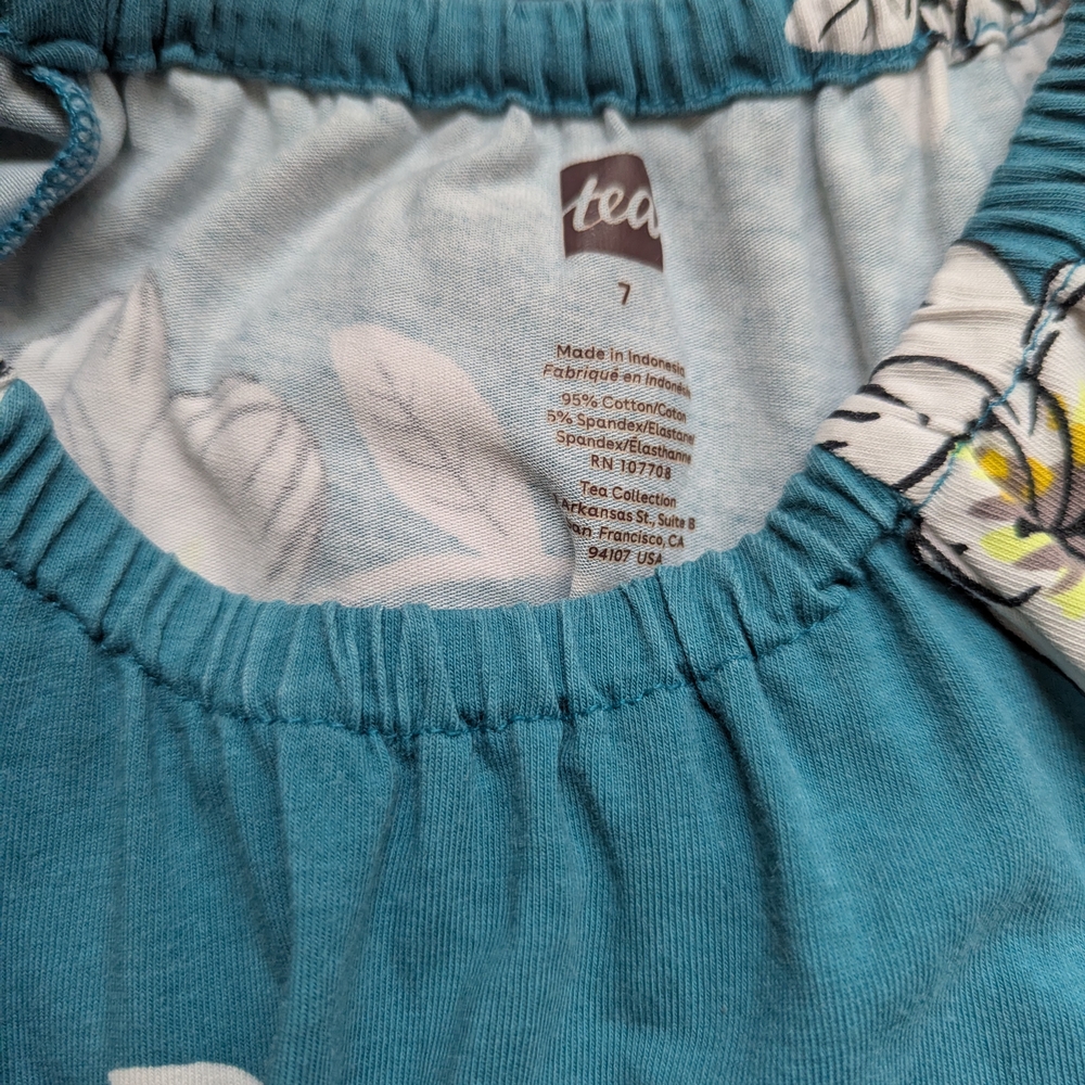 Floral Green Kids Dress - Picture 3 of 4